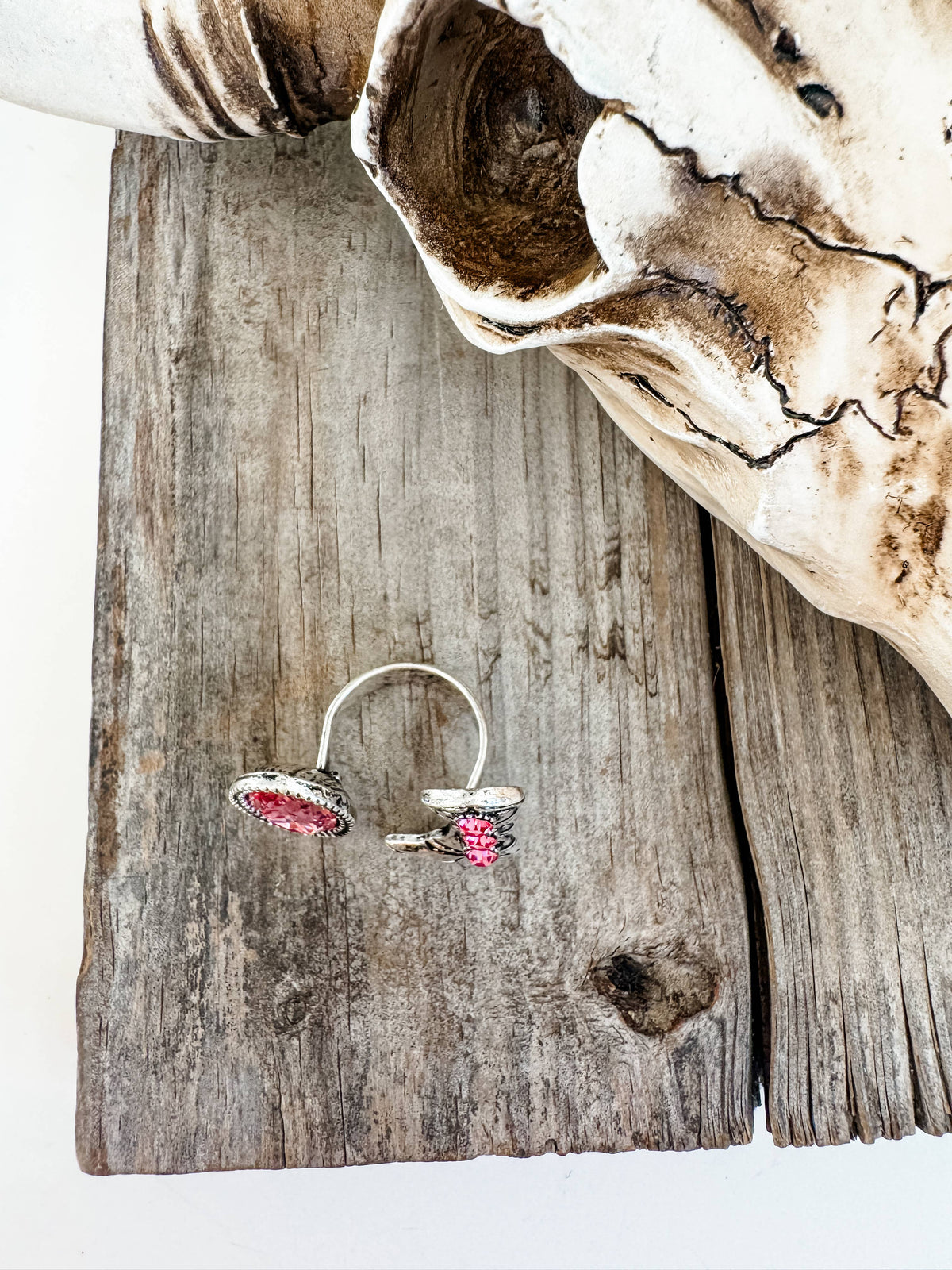 Western Natural Stone Boots Open Cuff Ring – Boho Ranch Shop