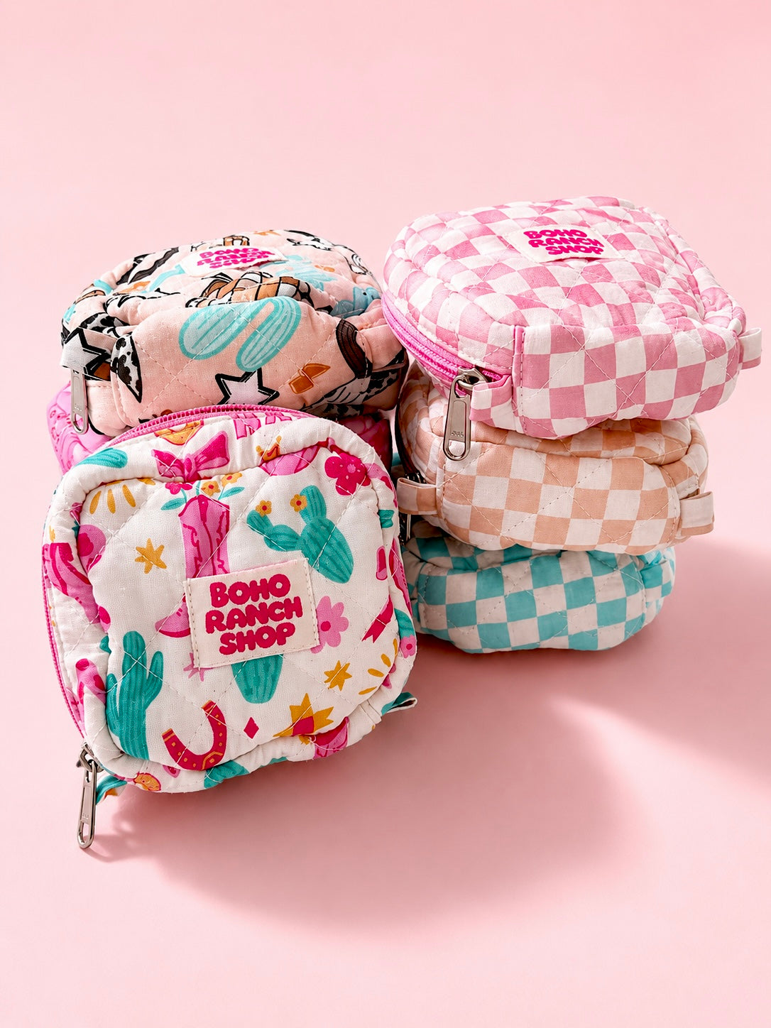 Accessory Pouch Quilted Fabric