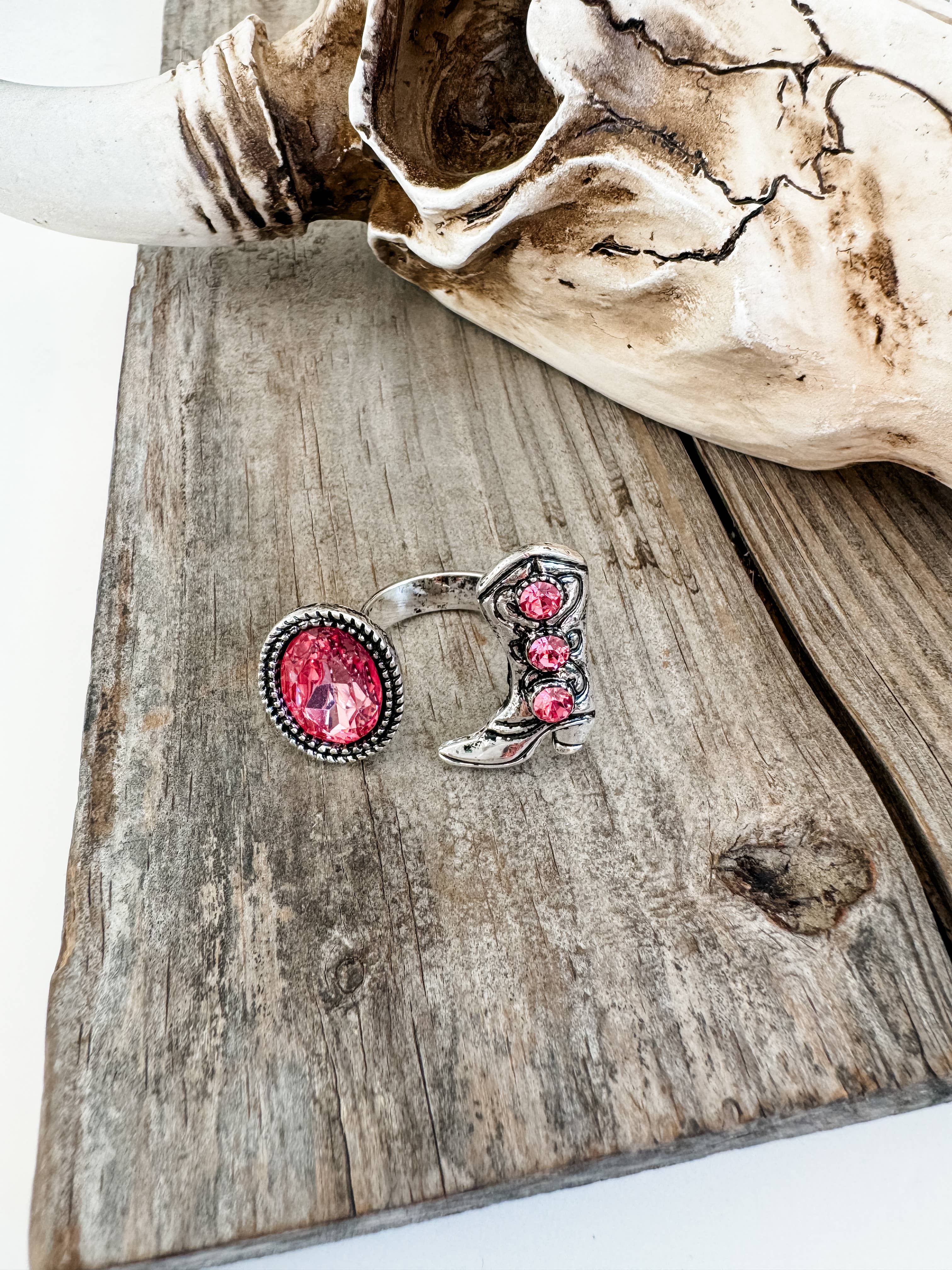 Western Natural Stone Boots Open Cuff Ring – Boho Ranch Shop