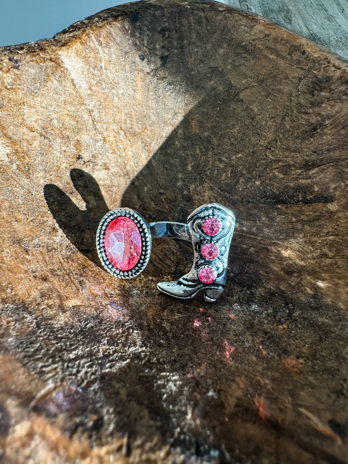 Western Natural Stone Boots Open Cuff Ring – Boho Ranch Shop