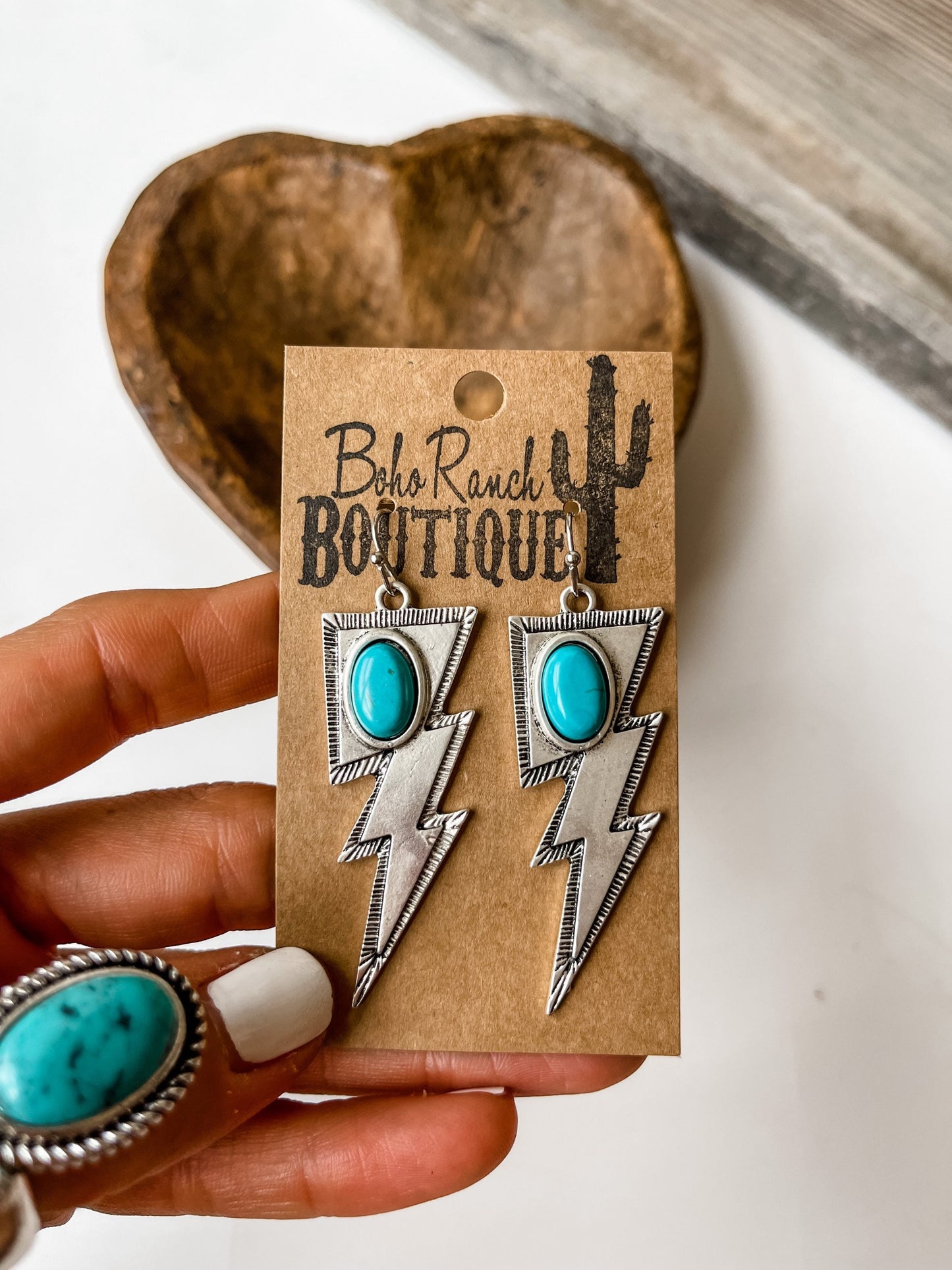 Metal Thunder Lightning Bolt with color Stone Earrings Earring | turquoise southwestern jewelry earrings jewelry FREE SHIPPING