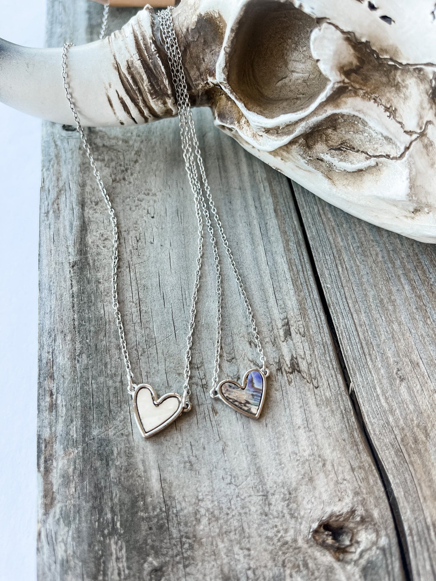 MINI WHITE HEART necklace | mini heart necklace | punchy cowgirl