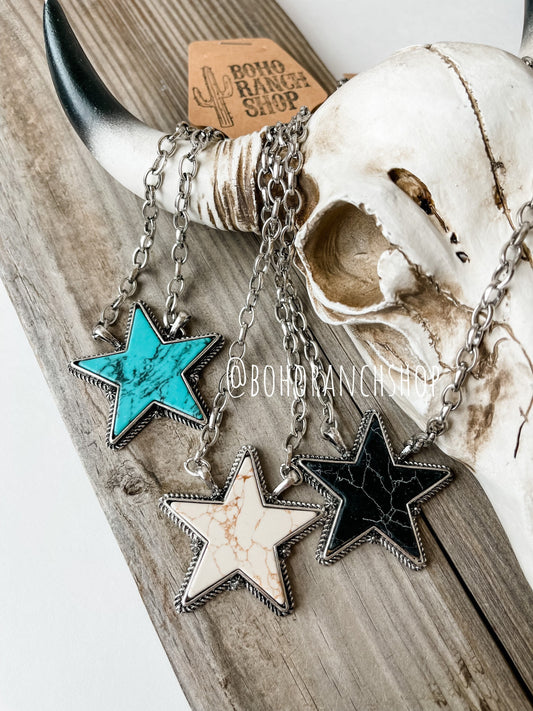 PUNCHY STAR NECKLACE Western Pendant Necklace | chain style  necklace Southwestern Jewelry Western rodeo howdy