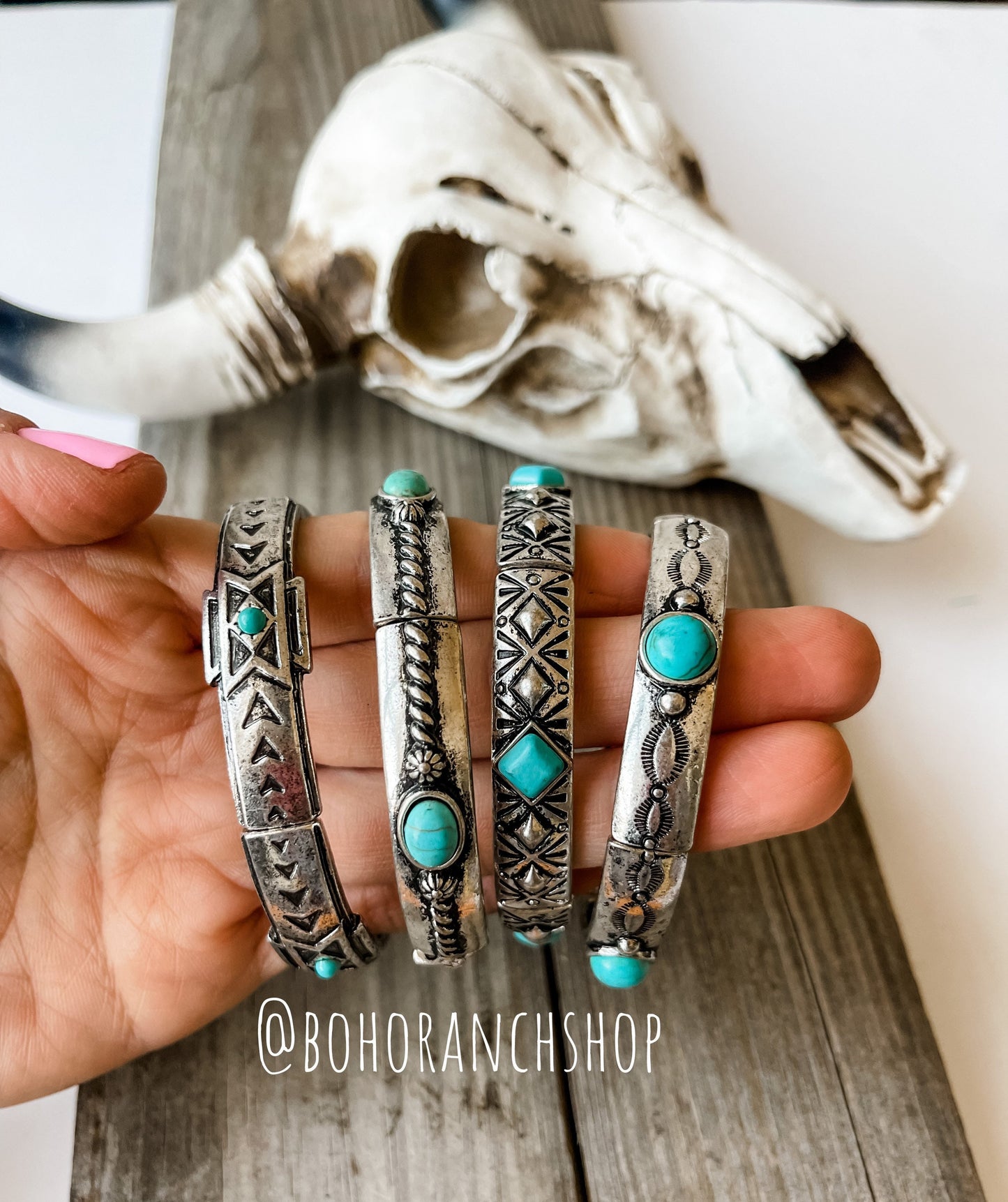 AZTEC BOHO METAL BANGLE