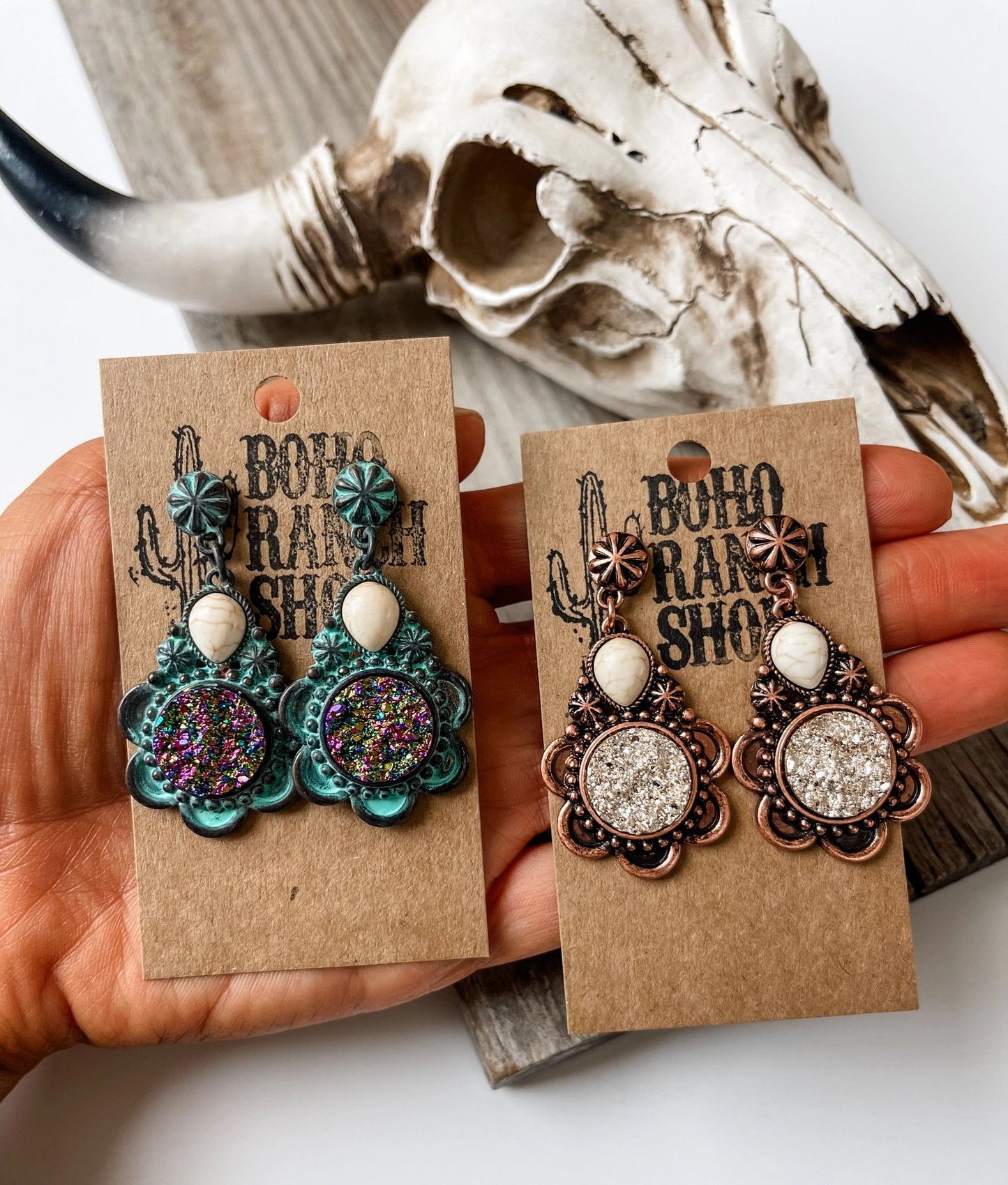 DRUZY EARRINGS | druzy Earring earrings | western southwestern jewelry earrings jewelry navajo punchy howdy