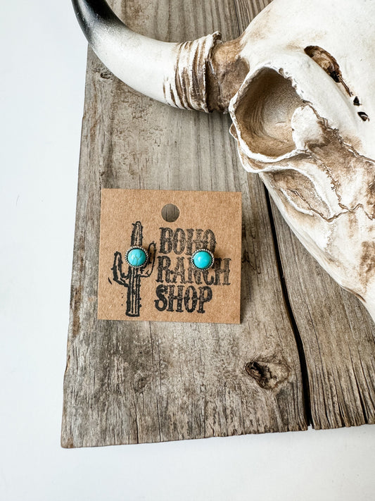 STUD TURQUOISE EARRINGS 0.375” tiny mini Earring earrings | southwestern jewelry earrings Studs | stud | jewelry western  punchy