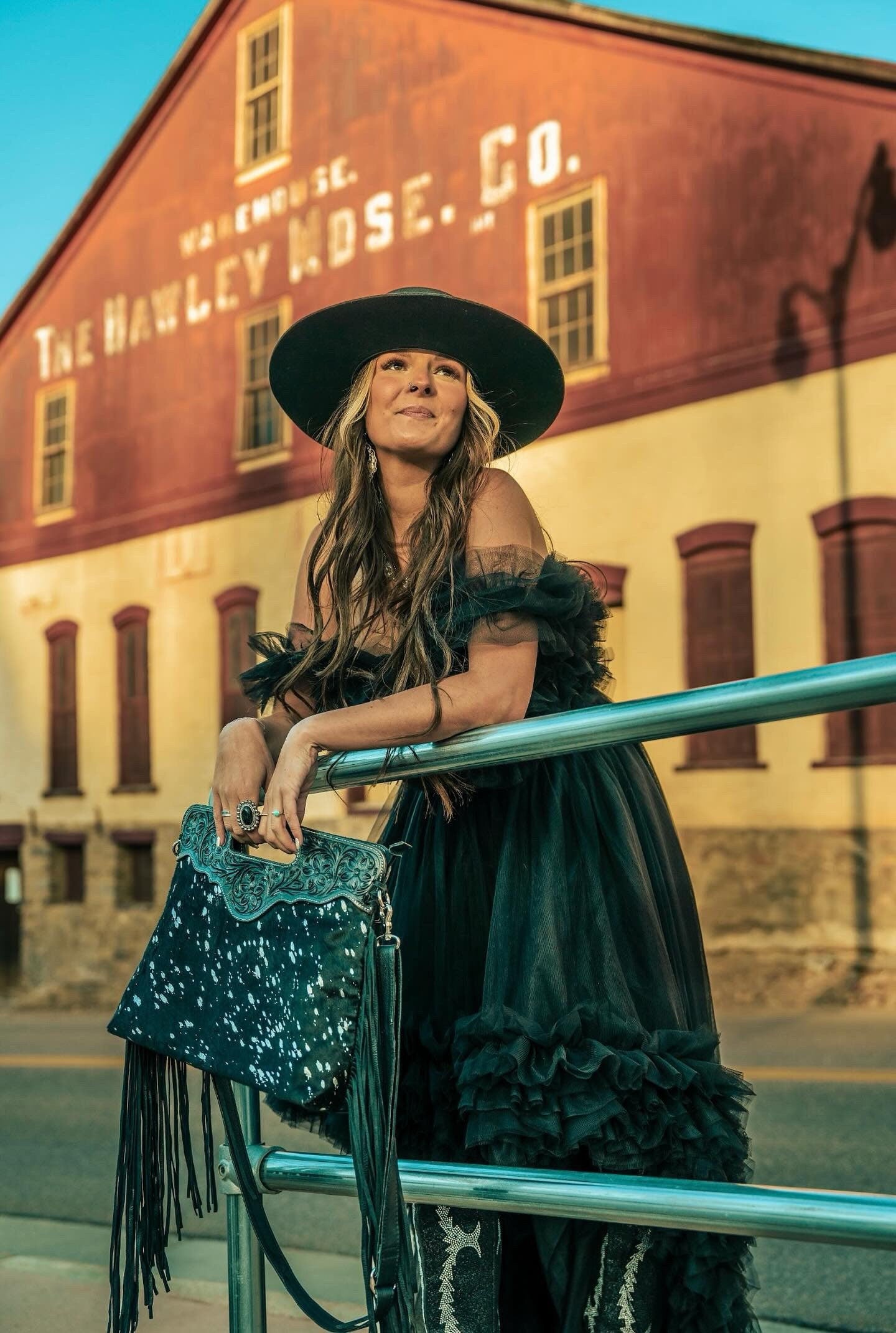 THE MAGGIE - Western Tooled Leather Cowhide Fringe Tassel clutch crossbody | Crossbody Messenger Fringe purse Bag Western Rodeo punchy rodeo